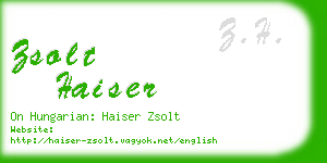 zsolt haiser business card